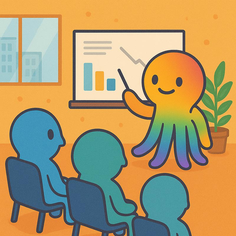 Equipa de consultores especialistas a analisar gráficos e a planear ações.